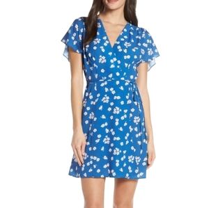 French Connection Blue Floral Midi Dress